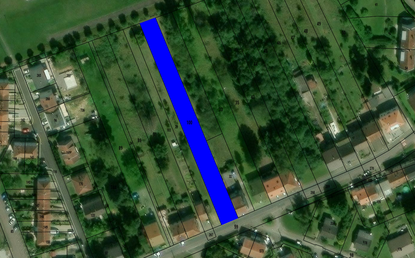 Vue satellite cadastrale de la parcelle
