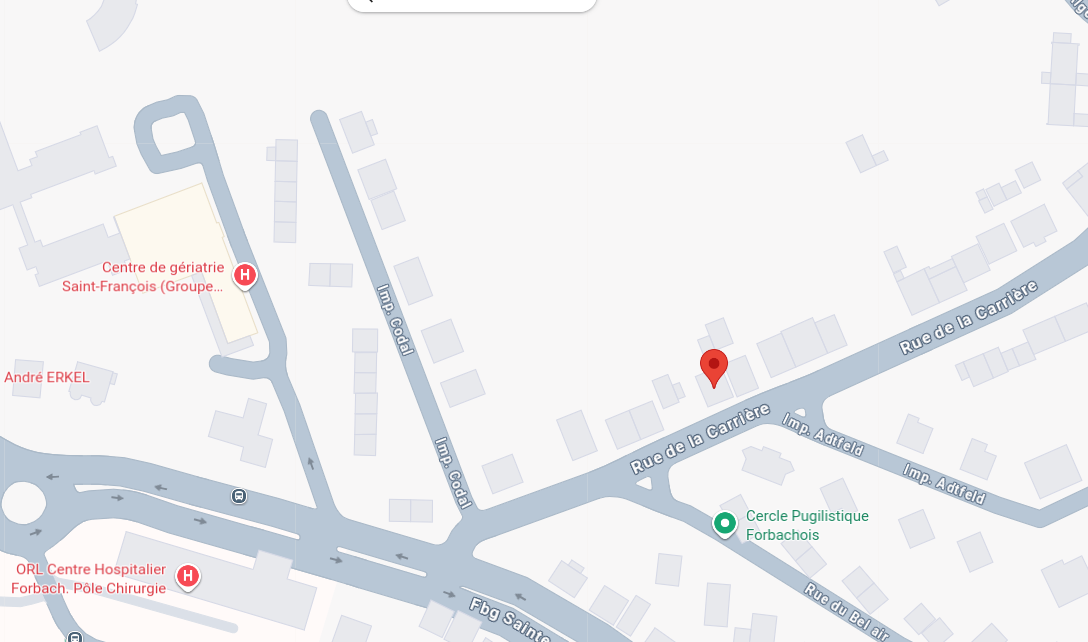 Vue rapprochée du plan, rue de la Carrière